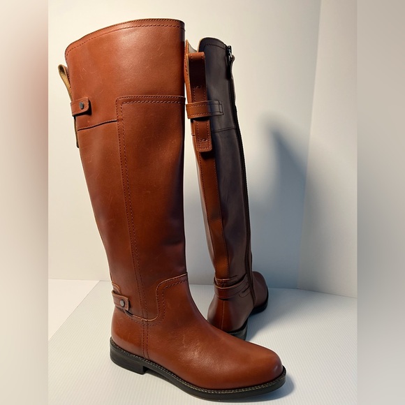 Franco Sarto Shoes - Franco Sarto Genuine Leather Upper Knee-High Boots US sz 6 Color: Cognac
